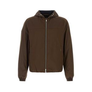 Moorer Men Chocolate Stretch Polyester Albori Jacket